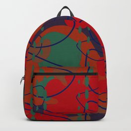 Unruly Rhythm Red Backpack | Red, Patio, Decor, Rug, Pillow, Green, Party, Digital, Blue, Wallart 