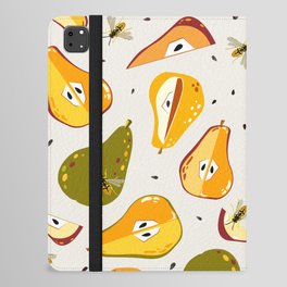 Wasps and pears pattern iPad Folio Case