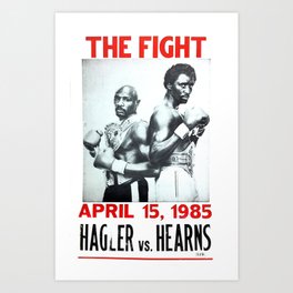 Boxing and Boxers: Hagler vs Hearns Art Print