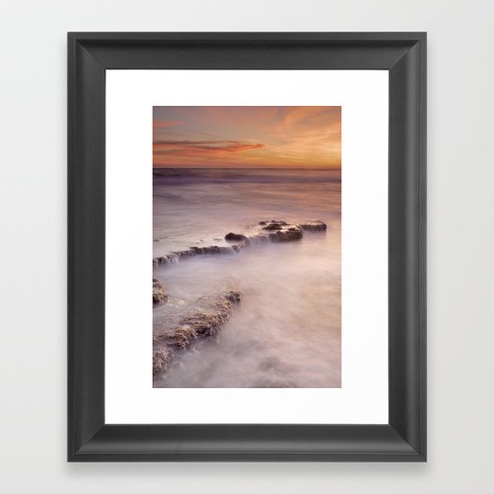 Waterfalls on the rocks Framed Art Print