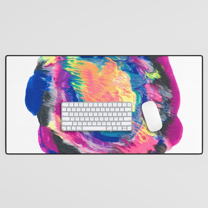 Abstract Wonderland, Rainbow Acrylic Painting Desk Mat