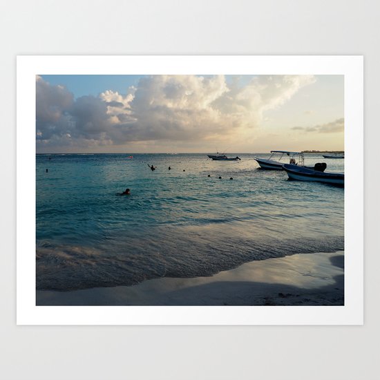 Akumal Sunset Art Print