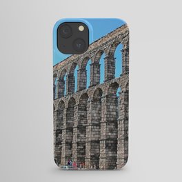 Spain Photography - Aqueduct Of Segovia Under The Blue Sky iPhone Case