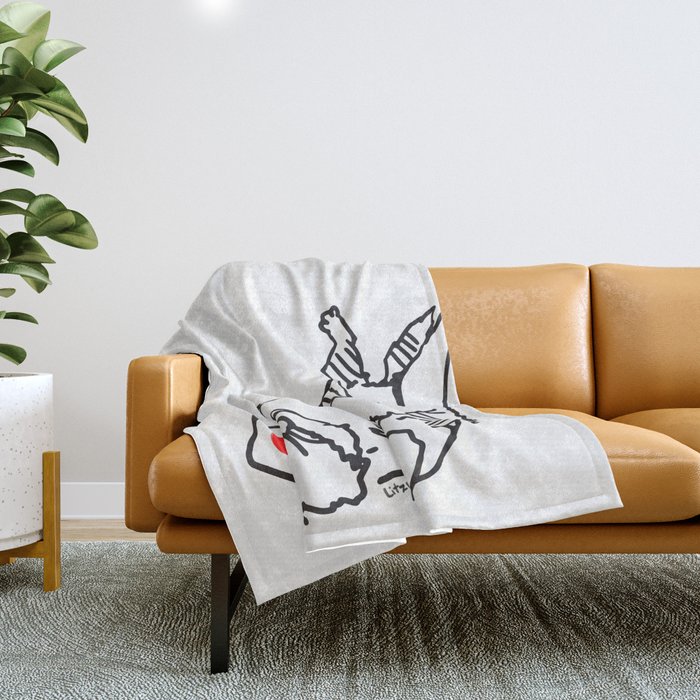 Kitty Bag Throw Blanket