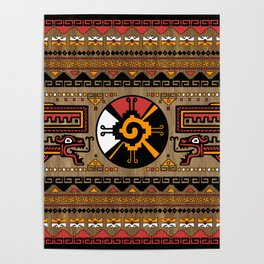 Colorful Hunab Ku Mayan symbol #5 Poster