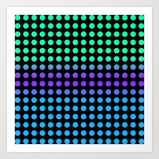 Lil Hottie Aqua/Purple/Blue Art Print