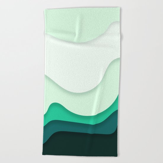 Pastel Waves Beach Towel