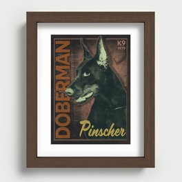 Doberman Pinscher Vintage Recessed Framed Print