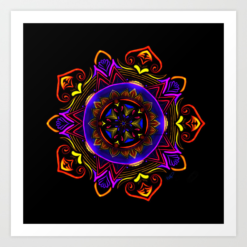 Neon Fantasy Art Print