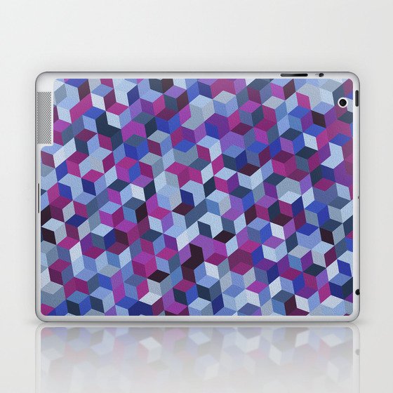 Merune, Blue, Purple Colorful Hexagon Design  Laptop & iPad Skin