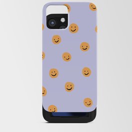 Purple Smiley Face iPhone Card Case
