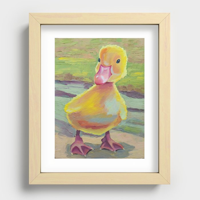 Cute Duckling Recessed Framed Print