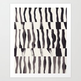 Black & White Abstract Collage #2 Art Print