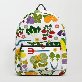 Vegetable Garden Backpack | Lemon, Kitchen, Veggies, Home, Vector, Fruit, Vegetable, Pepper, Meal, Green 