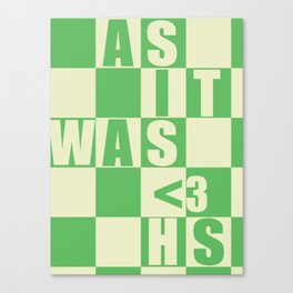 As It Was - H.S Canvas Print