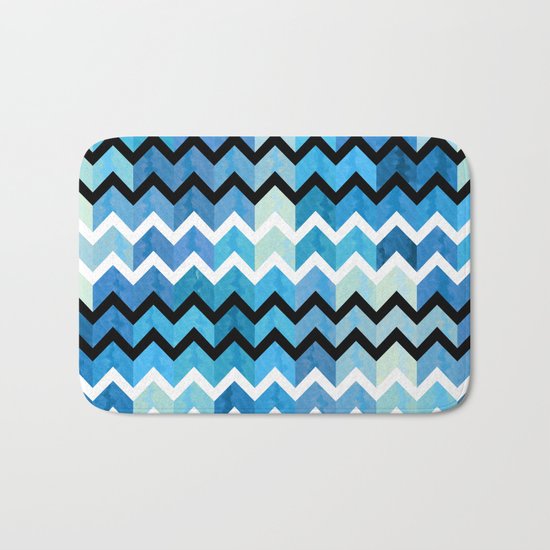 Chevron Pattern Bath Mat