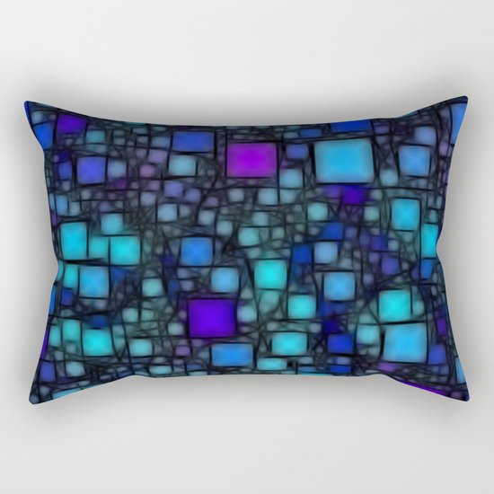 Post It Blue Glow Rectangular Pillow