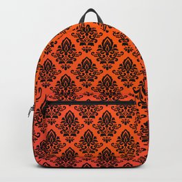 Black damask pattern gradient 5 Backpack