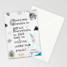 Jack Kerouac travel quote Stationery Card