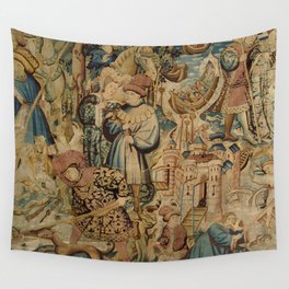Hunting Flemish Tapestries Wall Tapestry