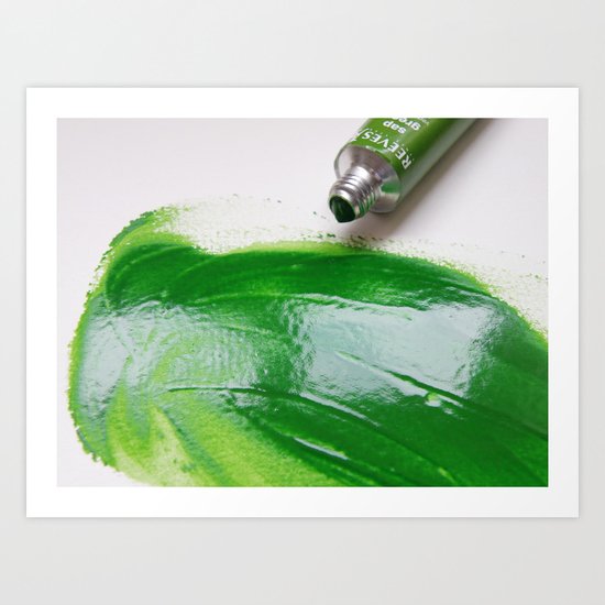 Painting Green #5 Art Print