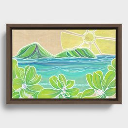 Naupakas in Paradise Surf Art by Lauren Tannehill Framed Canvas