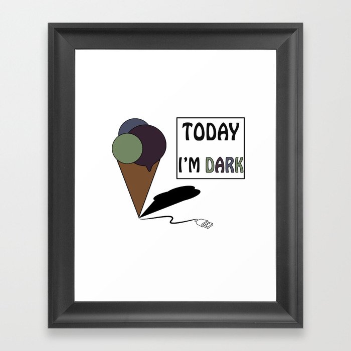 gelatoUsb - today i'm DARK Framed Art Print