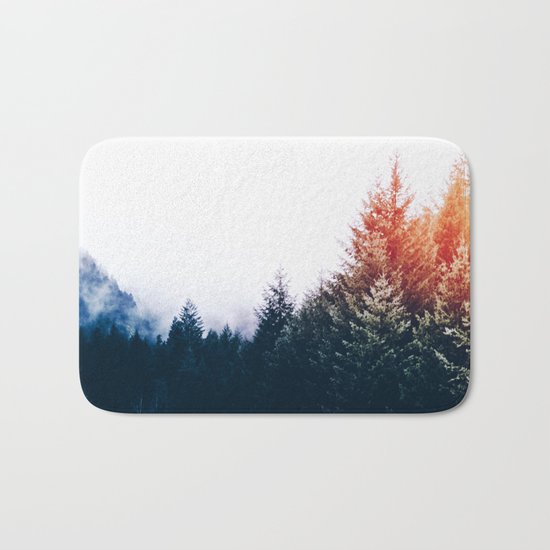 Waking up in a forest Bath Mat