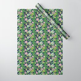 Boho climbing flowers Wrapping Paper