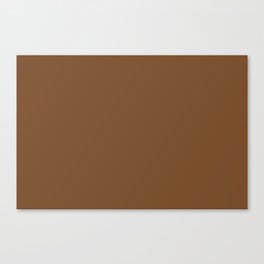 Dark Terracotta Brown Solid Color Autumn Shade Earth-tone Pairs Pantone Caramel Cafe 18-1148 TCX Canvas Print