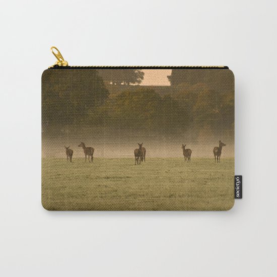Buck in green grass Carry-All Pouch