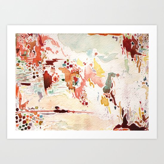 Red Watercolor Art Print
