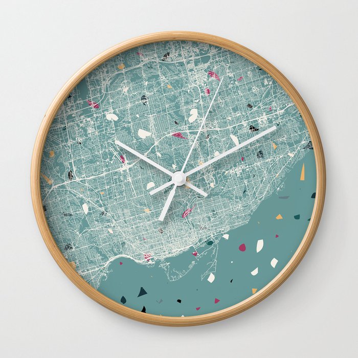 Toronto - City Map - Terrazzo Wall Clock