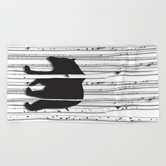 Lonely Bear Beach Towel