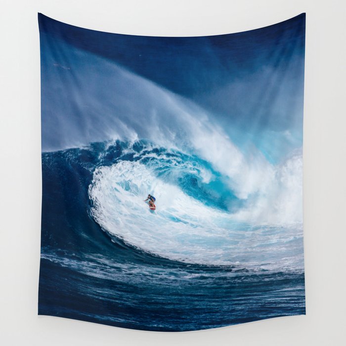 Wave and Surfer Wall Tapestry