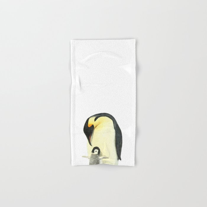 Penguins Hand Bath Towel by Alemi Society6