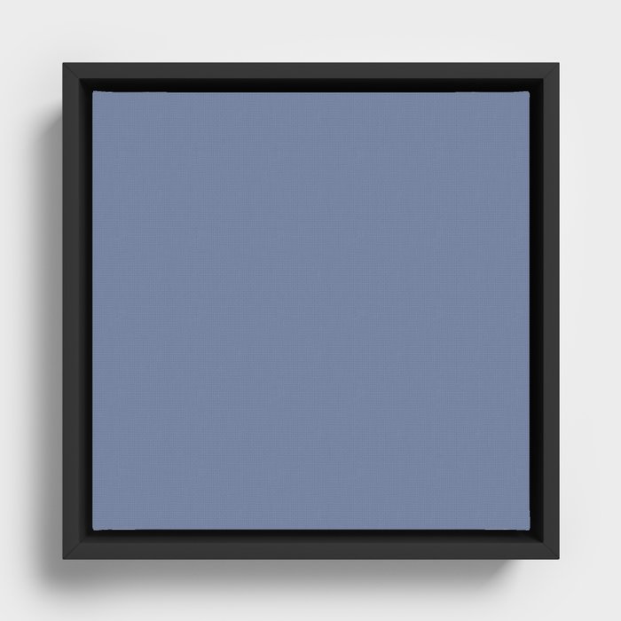 Blue-Gray Framed Canvas