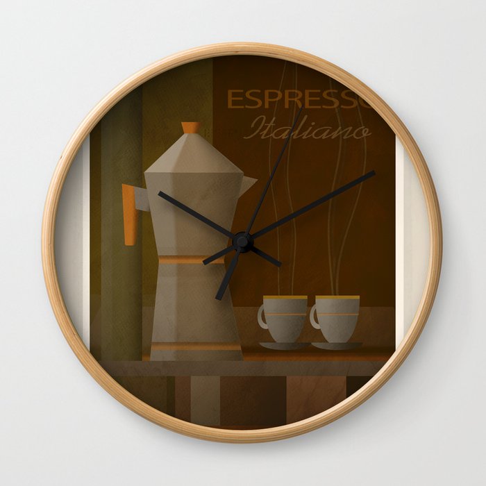 Espresso Italiano art deco Wall Clock
