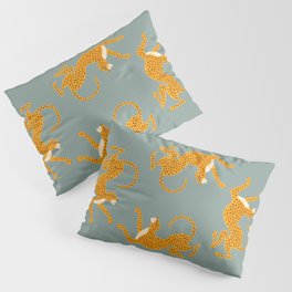 Leopard Race - blue Pillow Sham