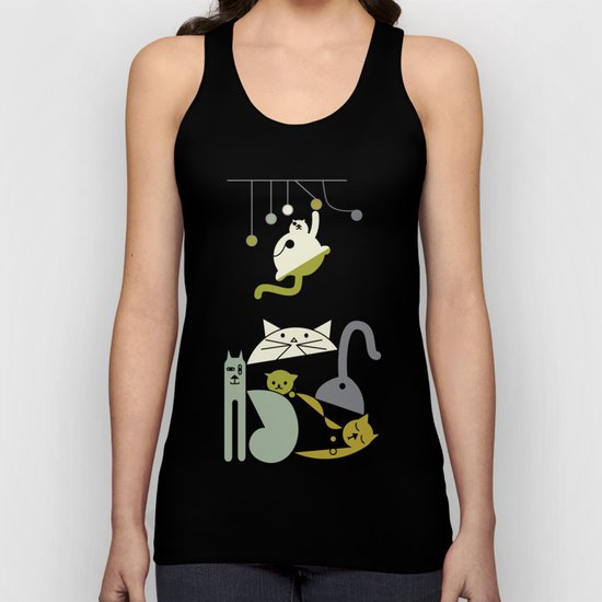 Cats playing Unisex Tank Top