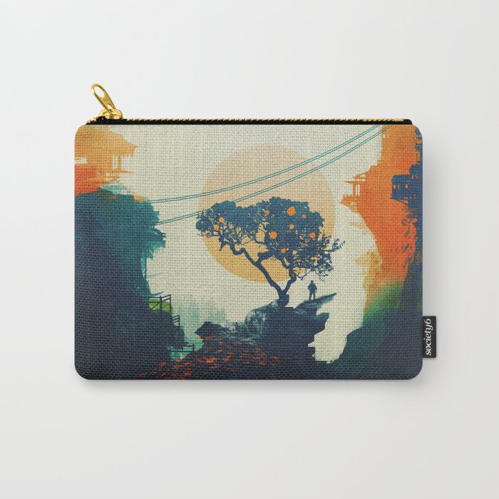 Orange Tree Carry-All Pouch