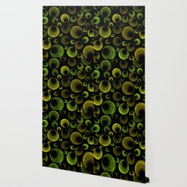 Green & Olive Abstract Circles Wallpaper