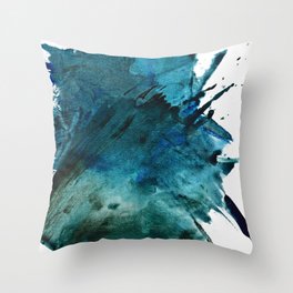 Scenic Route [2]: a pretty, minimal abstract piece in blue and green by Alyssa Hamilton Art Throw Pillow