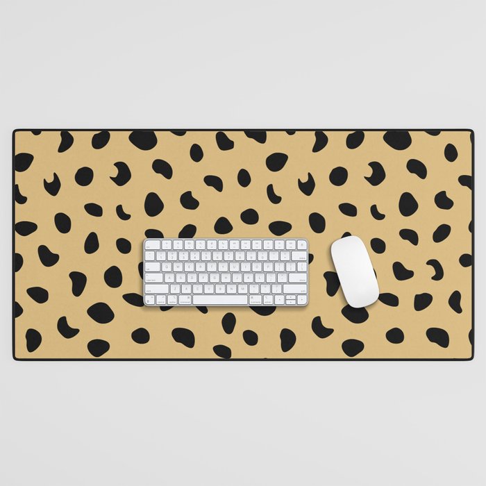 Leopard Print - Warm Neutral Desk Mat