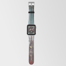 Brush Stroke Abstract Art Black and Red Apple Watch Band