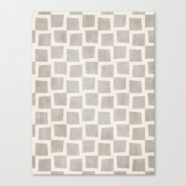 Minimalist Pattern Beige Ivory White Canvas Print