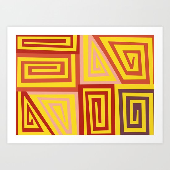 8 Spirals Art Print