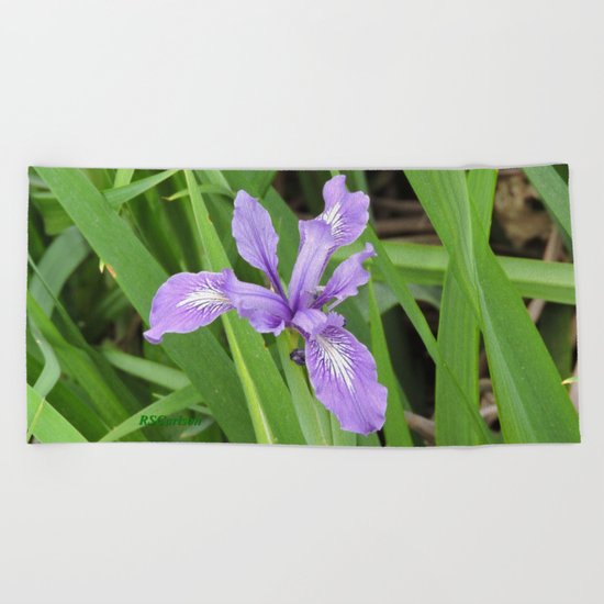 Pale Iris Beach Towel