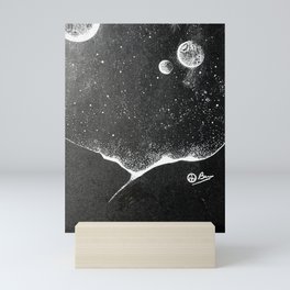 "That View Tho" Night Sky - Moon - Planets - Outer Space Original Art Drawing Mini Art Print