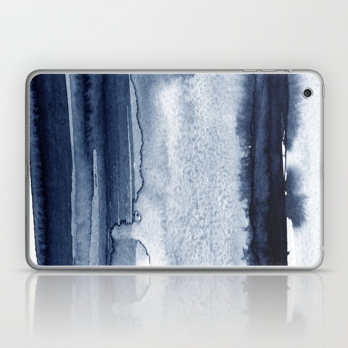 Abstract Navy Blue Indigo Home Wall Decor Laptop Ipad Skin By